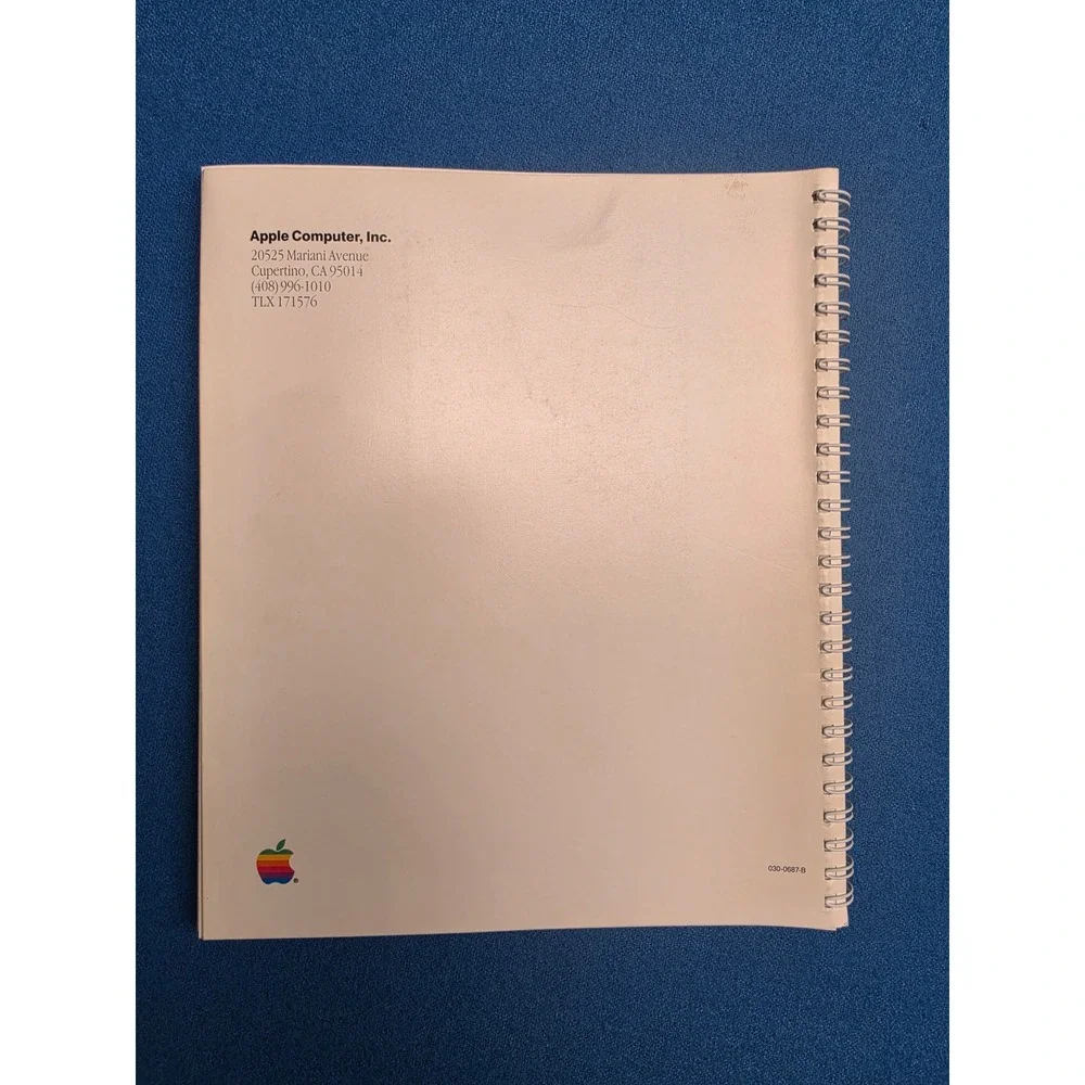 Apple Macintosh Manual 1984 Vintage Computer Guide Cream Good Picasso Art